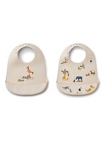 Liewood Liewood Tilda Silicone Bib All Together Sandy Mix (2-pack)