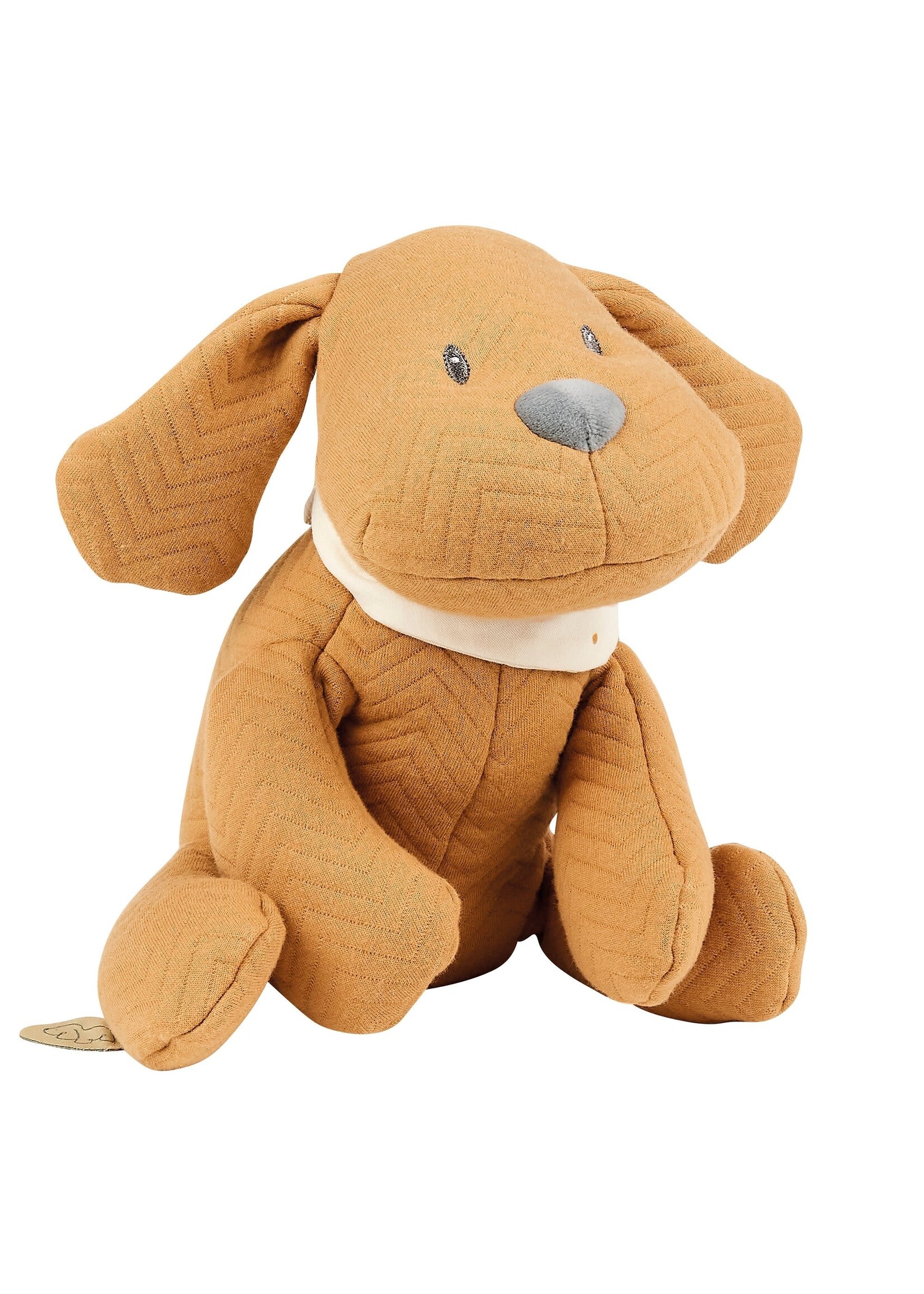 Nattou Nattou Charlie knuffel hond jacquard karamel 30cm