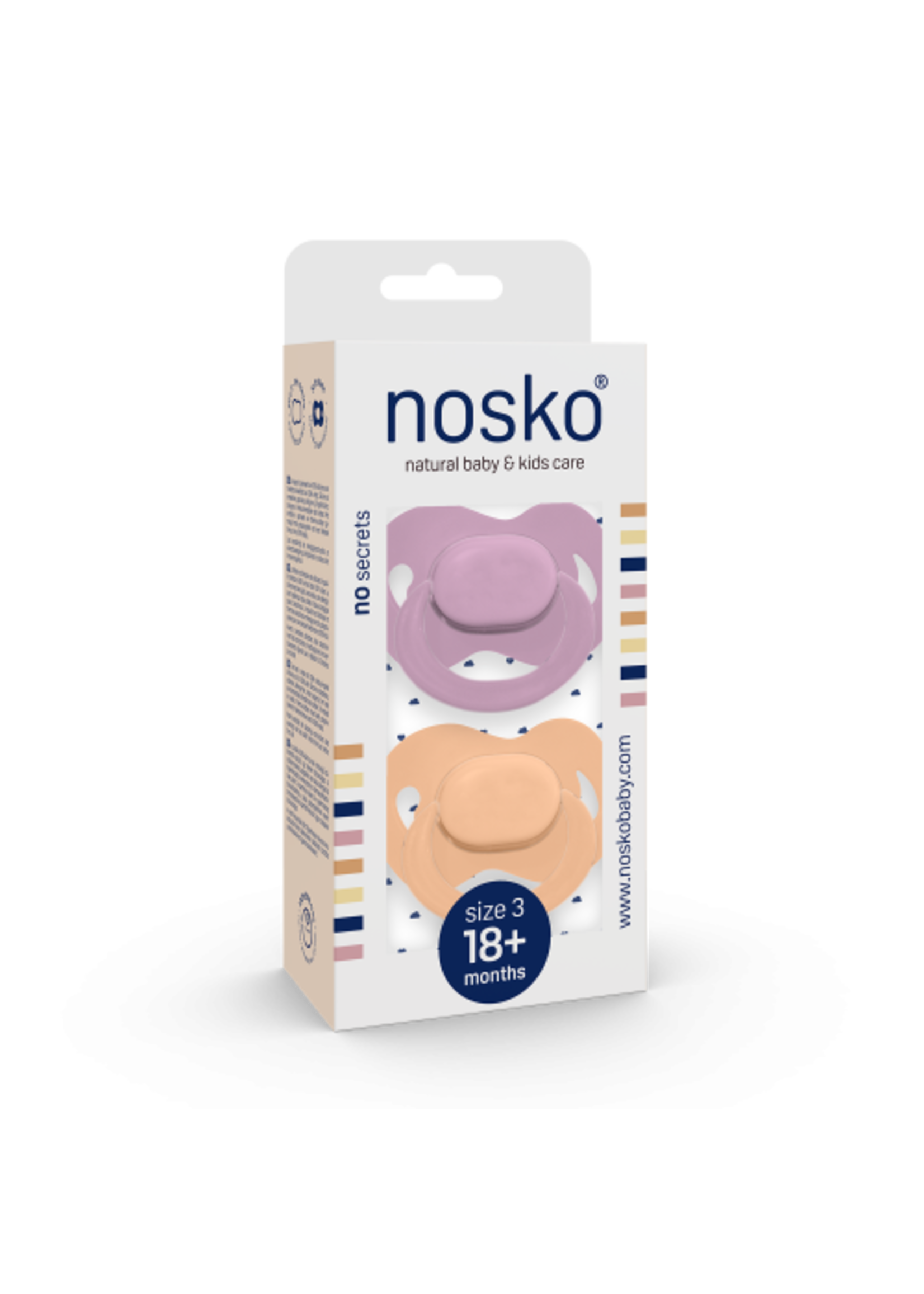 nosko Nosko Fopspeen Baby Pink/Peach 18mnd+
