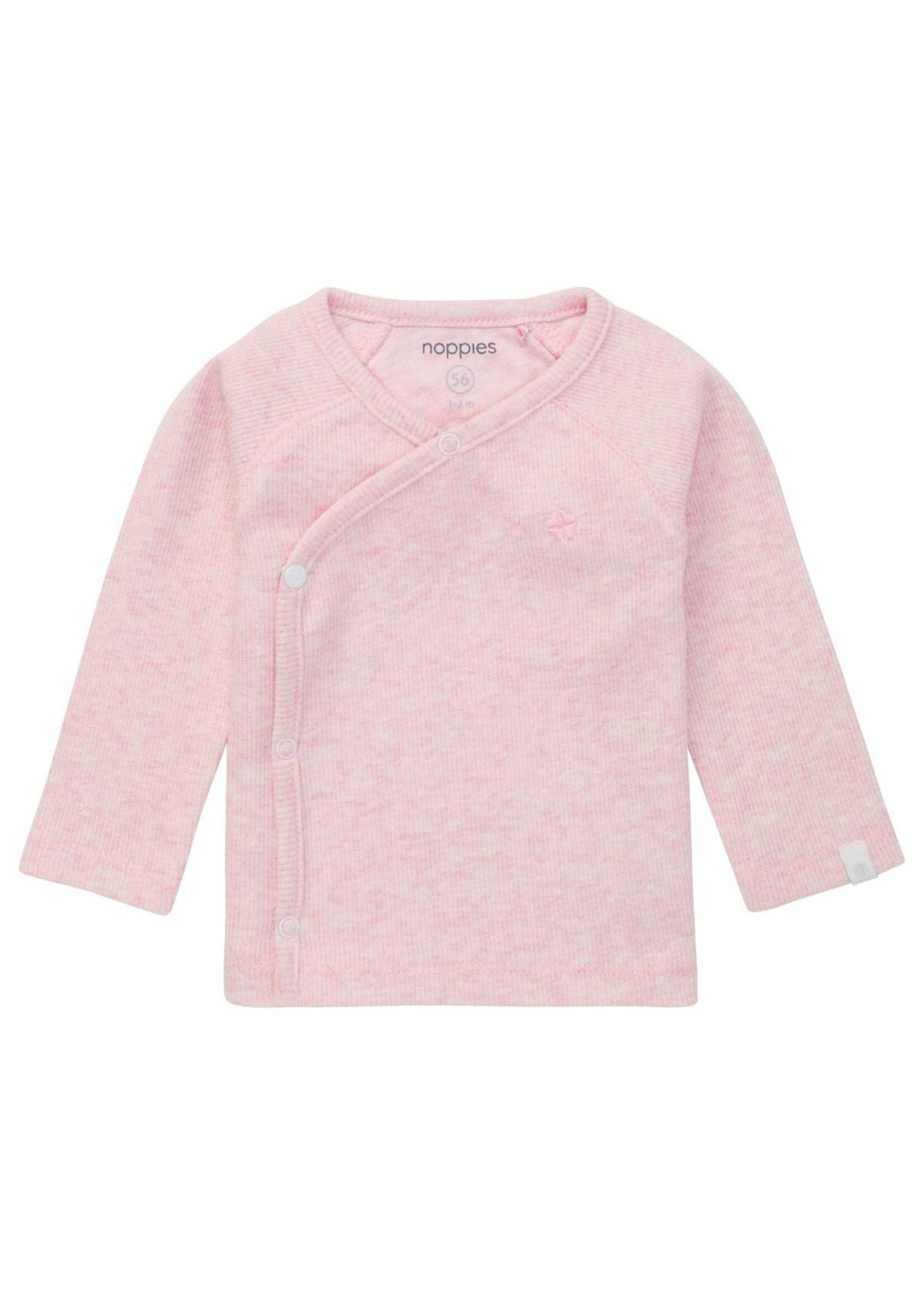 Noppies Noppies Longsleeve met overslag Nanyuki Light Rose Melange mt 50