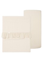 Koeka Koeka Faro Warm white wieglaken en hoeslaken Ruffle