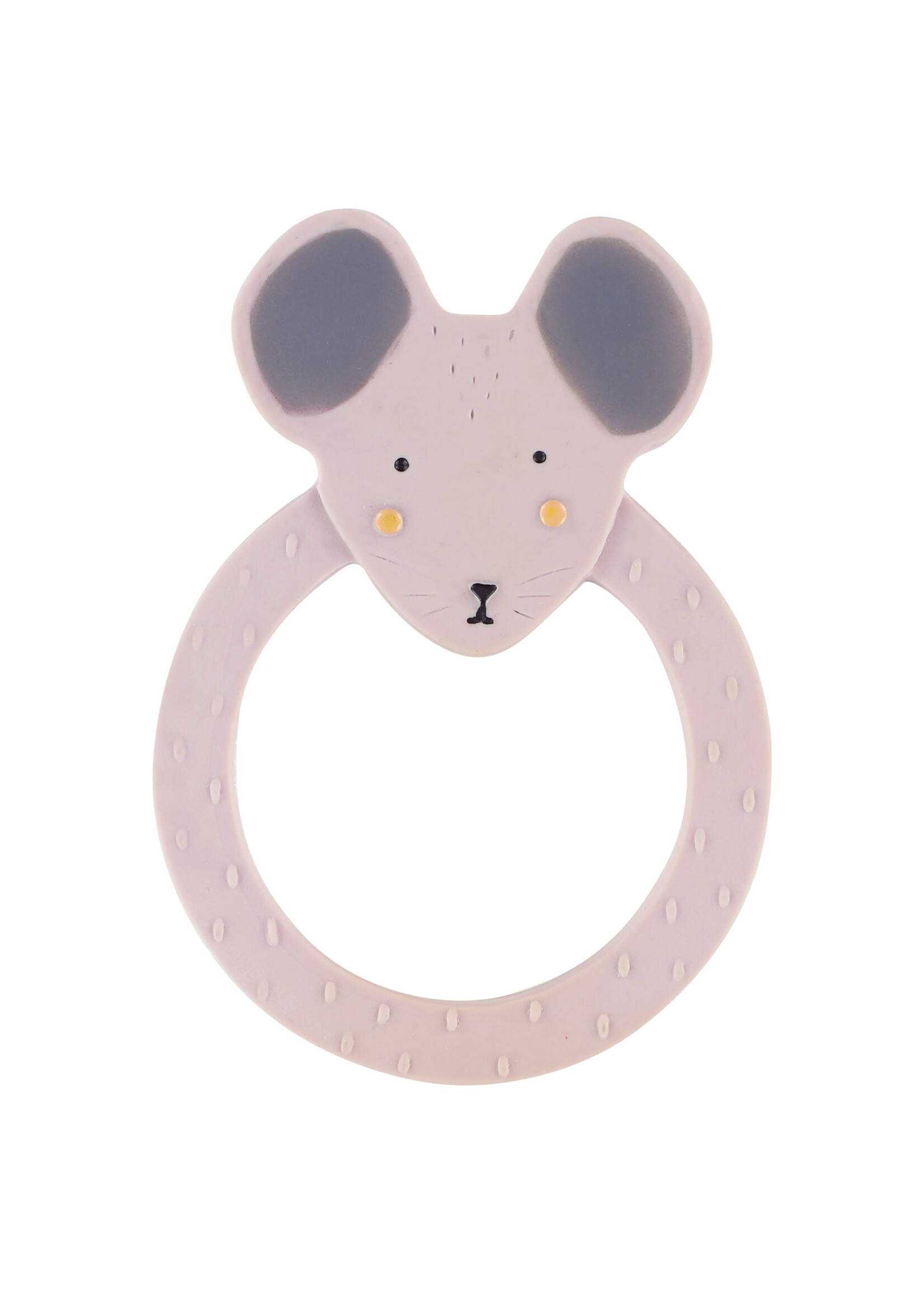 Trixie Baby Trixie Mrs Mouse natuurlijk rubber ronde bijtring