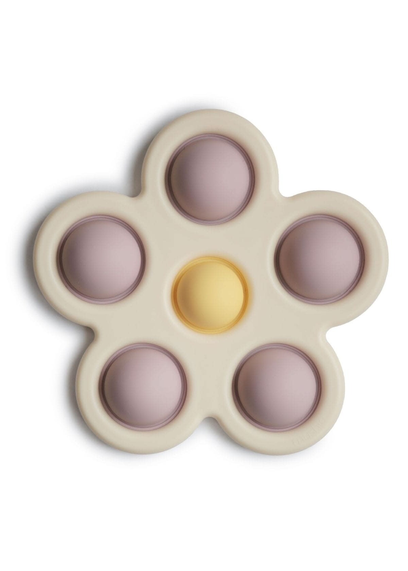 Mushie Mushie Soft Lillac/Daffodil Press Toy Flower