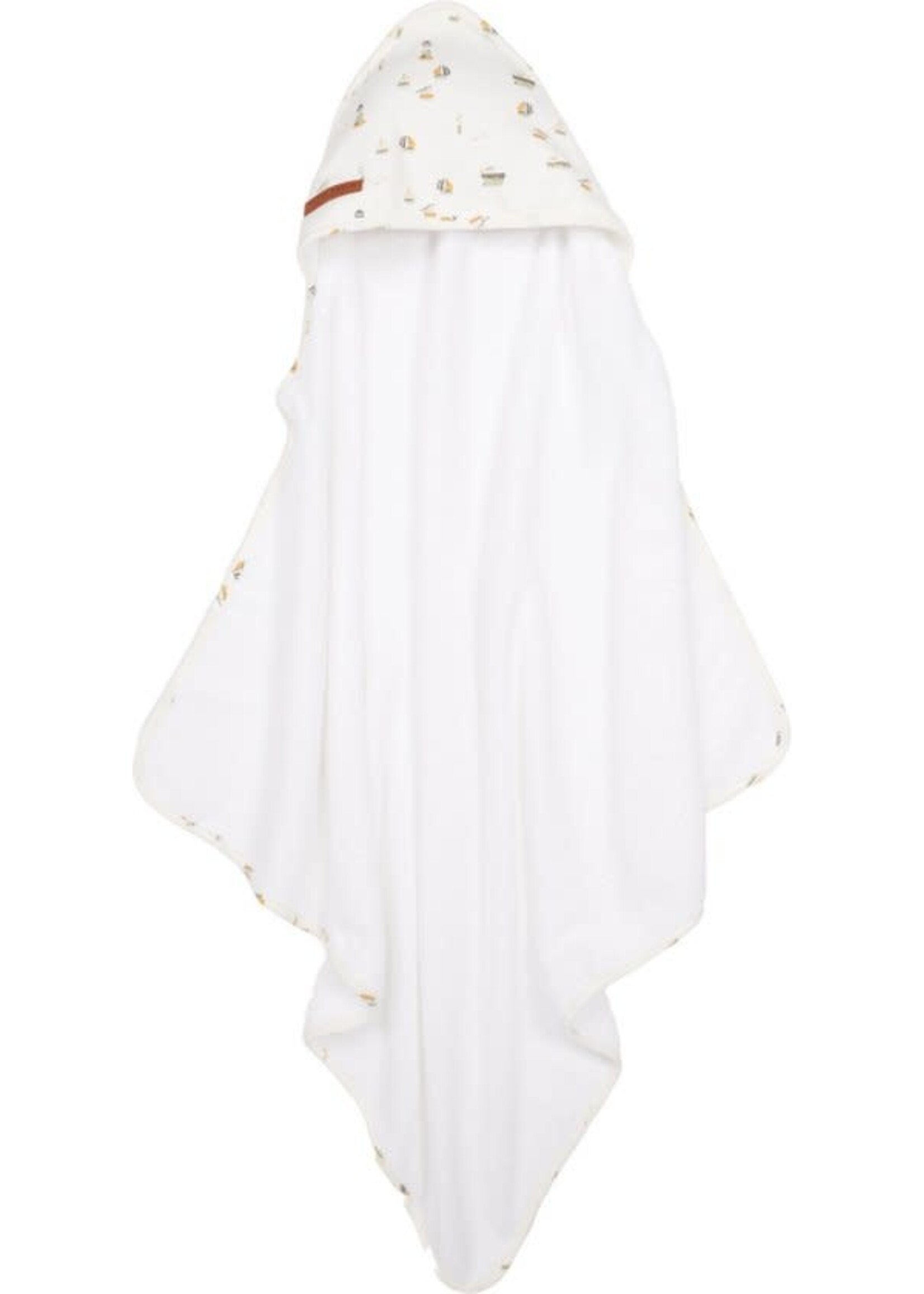 Little Dutch Little Dutch Sailors Bay White badcape XL