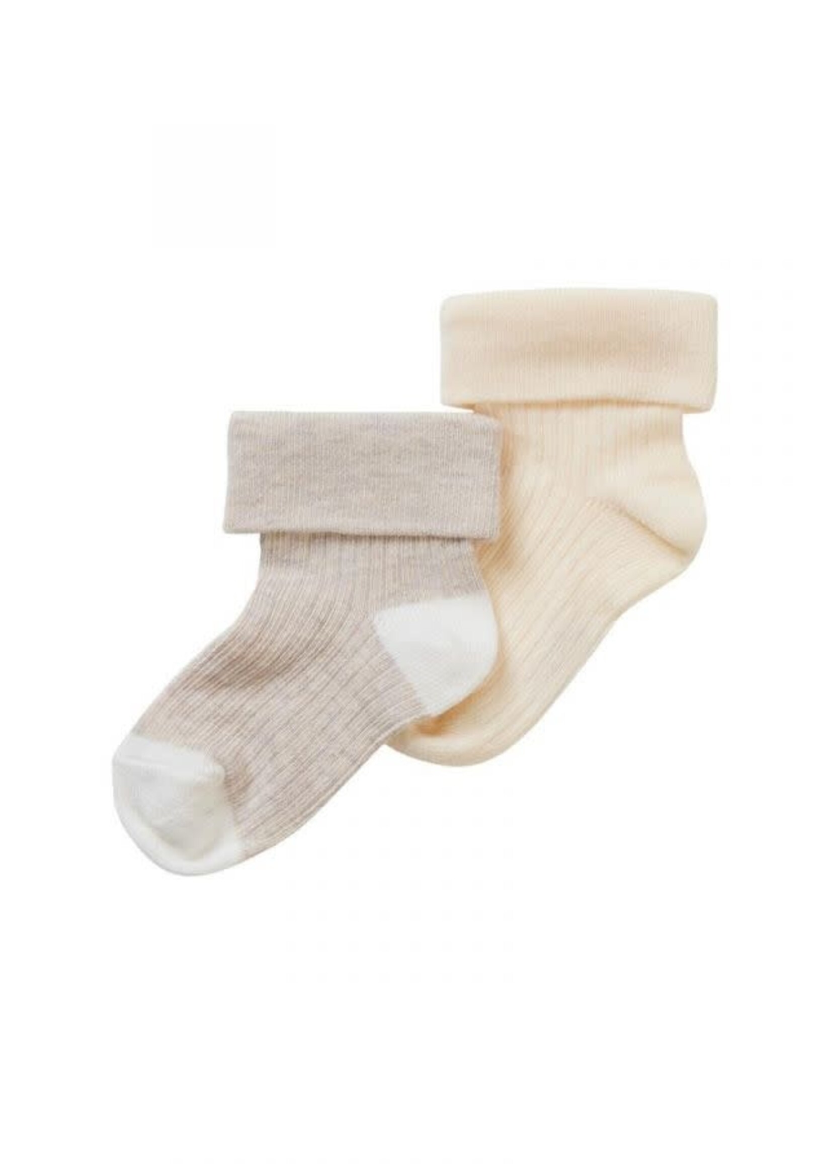 Noppies Noppies 2-pack Socks Breese Oatmeal