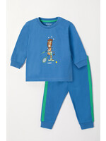 Woody Woody Unisex Pyjama Blauw Leeuw