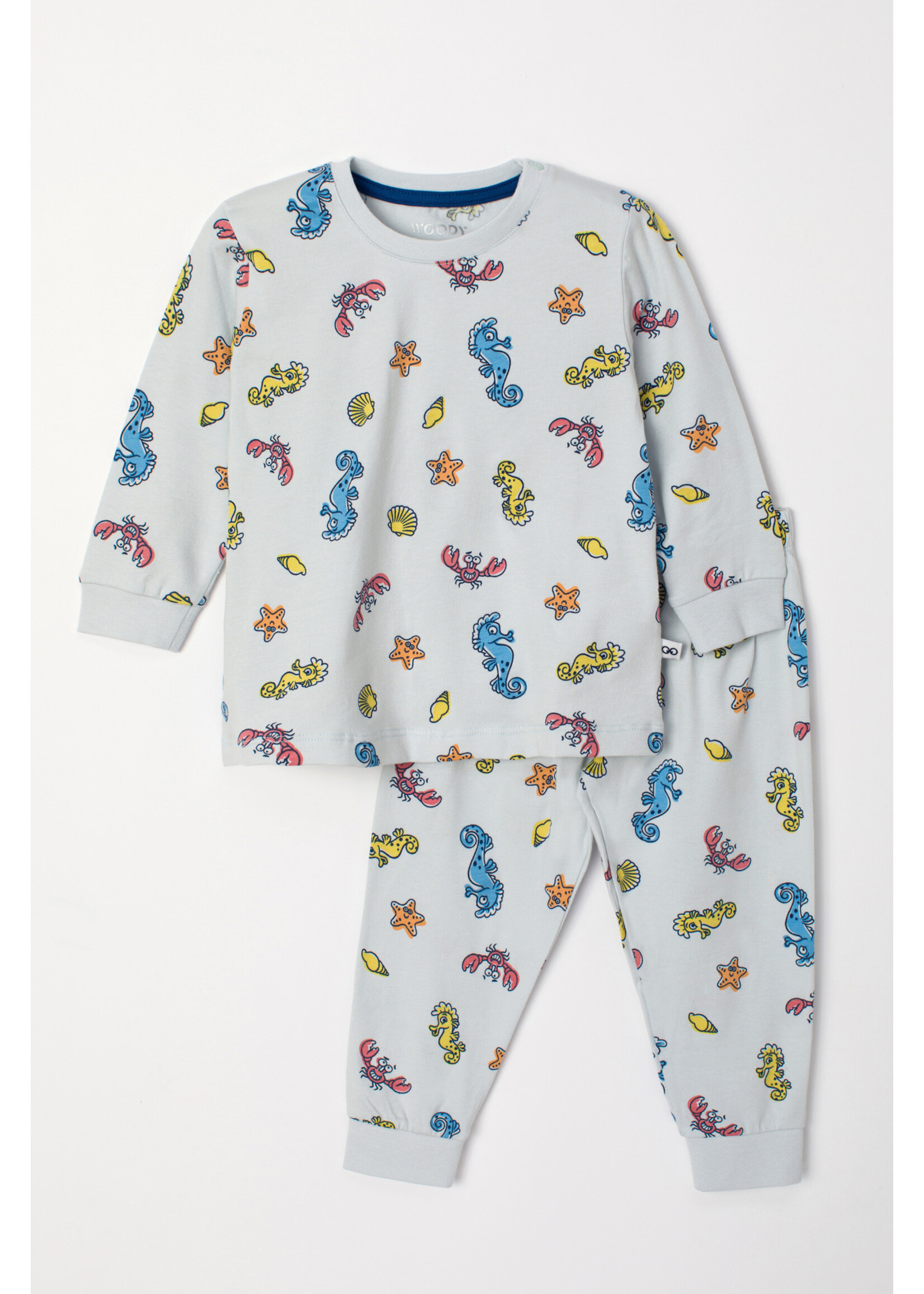 Woody Woody Unisex Pyjama Zeepaardjesprint AOP