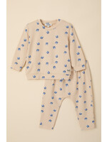 Woody Woody Unisex Pyjama melkbrik AOP