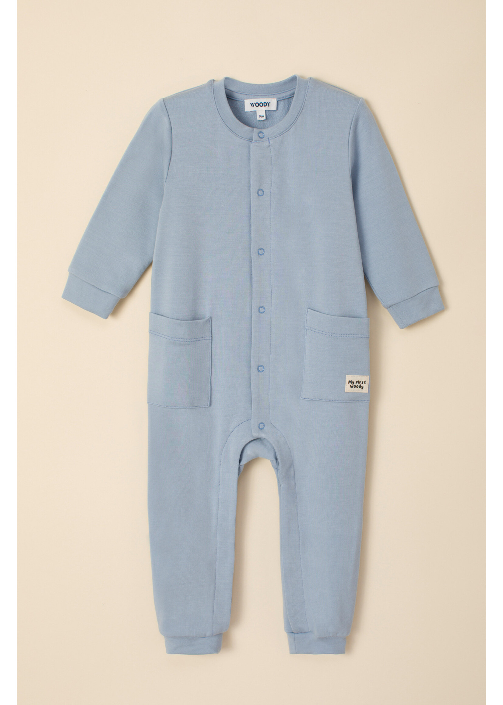 Woody Woody Unisex Onesie pastelblauw