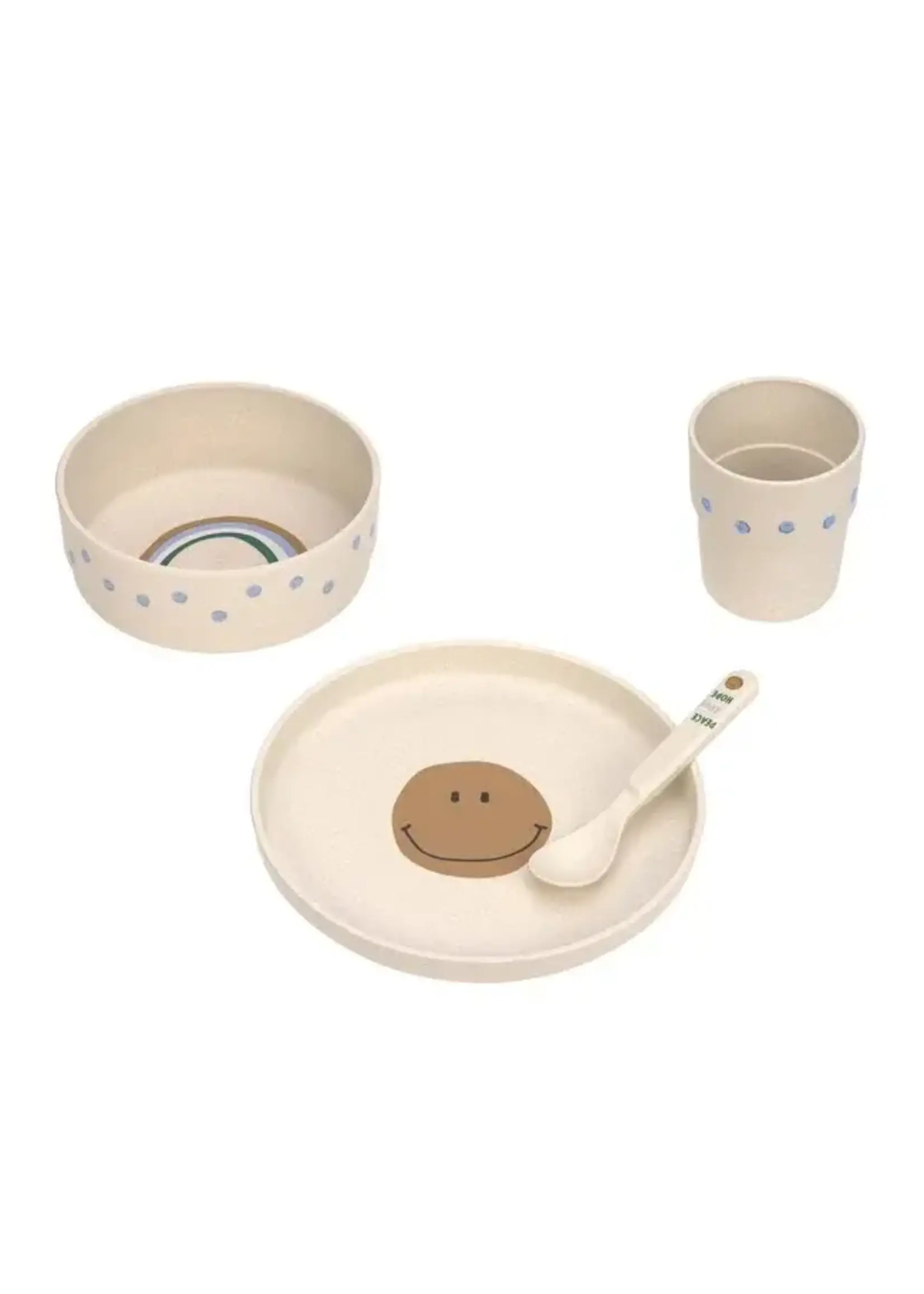 Lässig Lässig Dishset Happy Rascals Smile Sky Blue