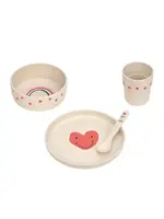 Lässig Lässig Dishset Happy Rascals Heart Lavender