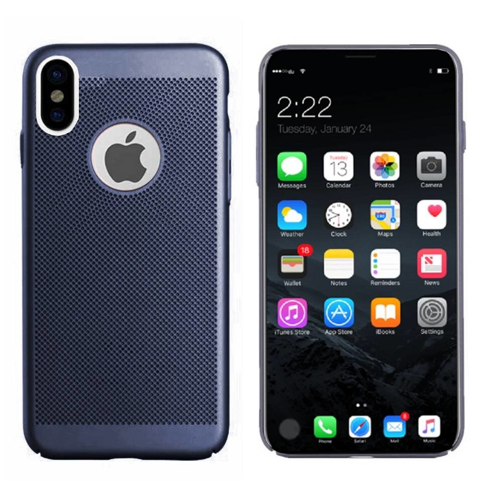 Colorfone BackCover Holes Apple iPhone X/Xs Blauw