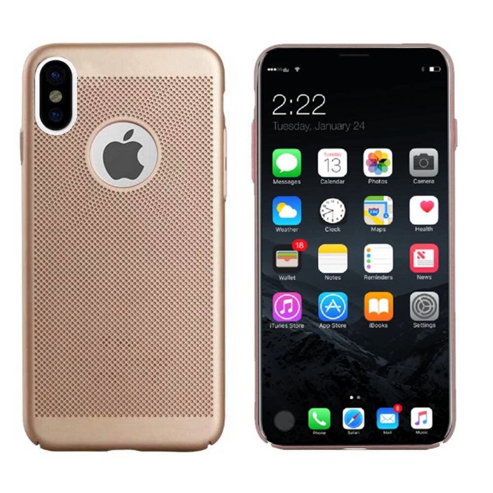 Colorfone BackCover Holes Apple iPhone X/Xs Goud