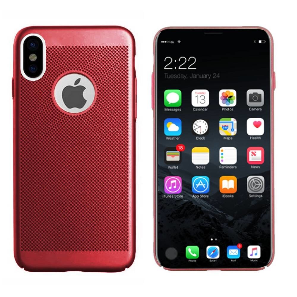 Colorfone BackCover Holes Apple iPhone X/Xs Rood