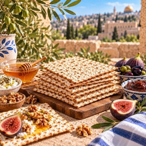 Israëlische matze en koosjere crackers