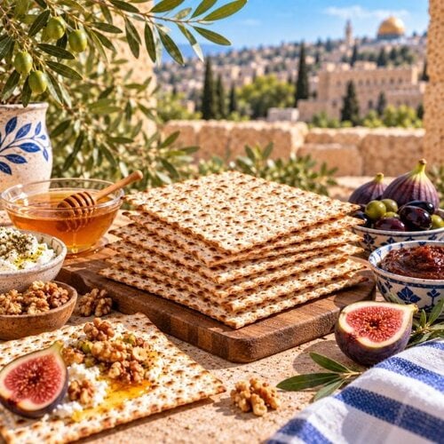Israelische Matze und koschere Cracker