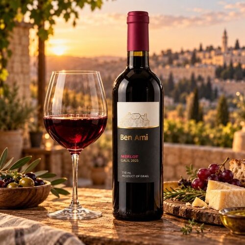 Segal Winery Ben Ami Merlot - droge rode wijn uit Israël 75 cl Segal Winery Ben Ami Merlot - droge rode wijn uit Israël 75 cl