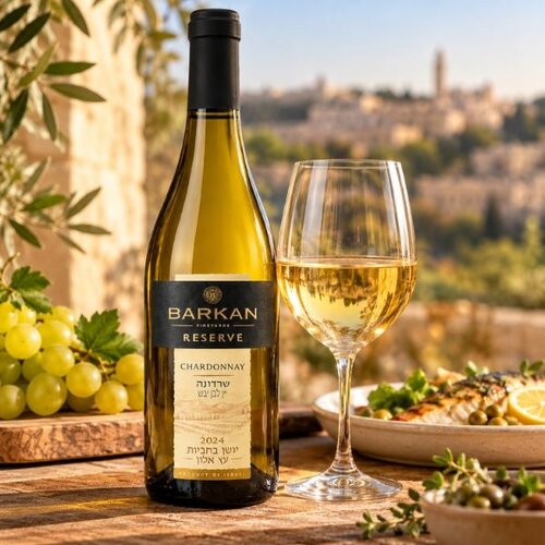 Barkan Winery Barkan Reserve Chardonnay 2024 - Koosjere droge witte wijn uit Israël met fruitige aroma's en subtiele houttonen – 750 ml