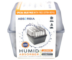 Absorbia Vochtvanger 400 gram + 1 Gratis Navulling - Jasmijn