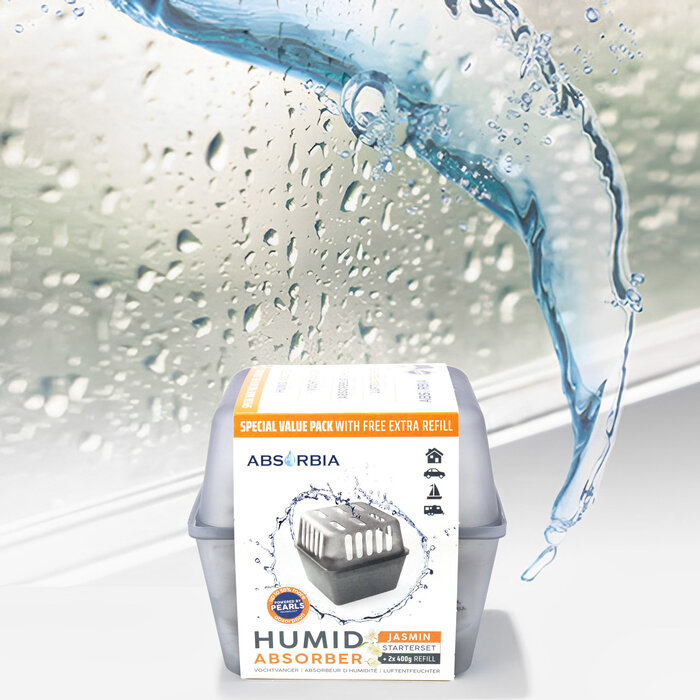 Absorbia Vochtvanger 400 gram + 1 Gratis Navulling - Jasmijn
