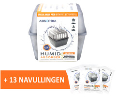 Absorbia Vochtvanger Starterset 400 gram – Voordeelpakket met 13 Navullingen - Jasmijn