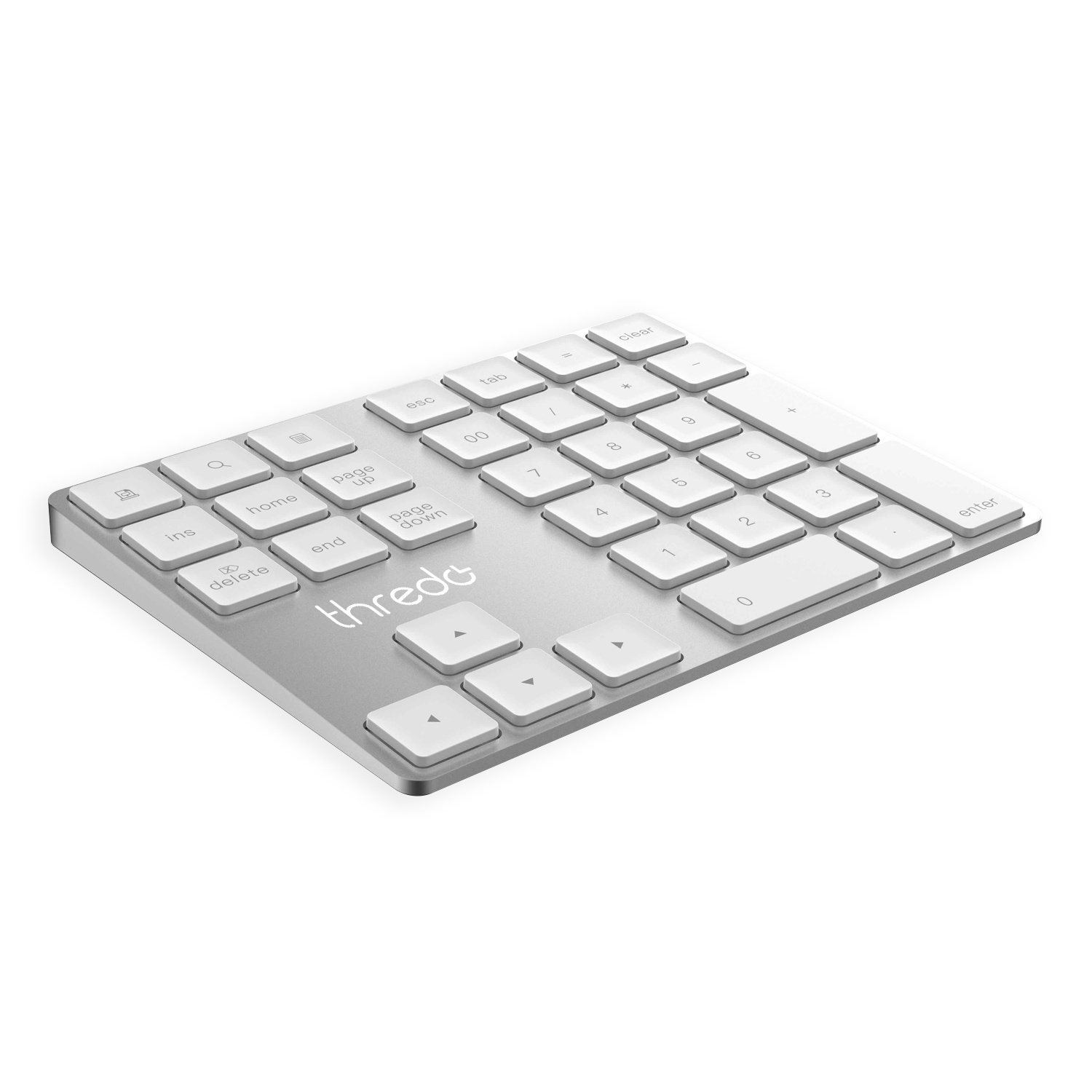 lood Jongleren dempen Thredo Bluetooth Numeriek Macbook Toetsenbord/Keypad/Klavier - Zilver  Aluminium - Draadloos - Thredo