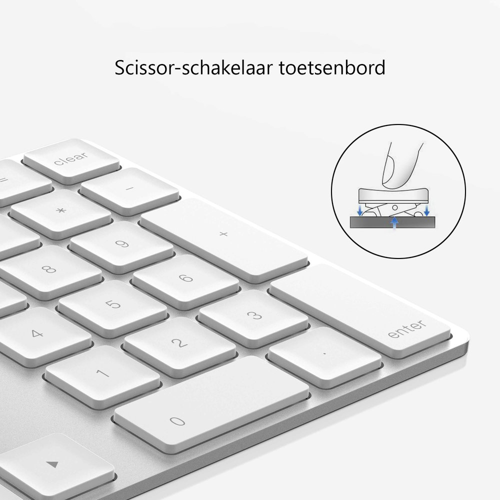 Straat Cumulatief Internationale Thredo Bluetooth Numeriek Macbook Toetsenbord/Keypad/Klavier - Zilver  Aluminium - Draadloos - Thredo