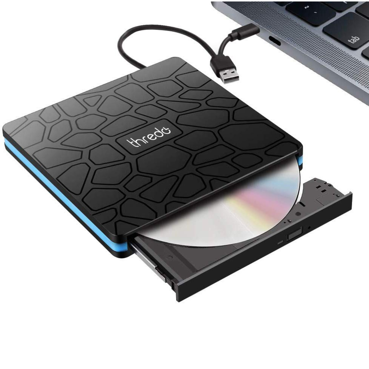 Thredo Externe DVD Speler voor Laptop / Macbook / Computer - -
