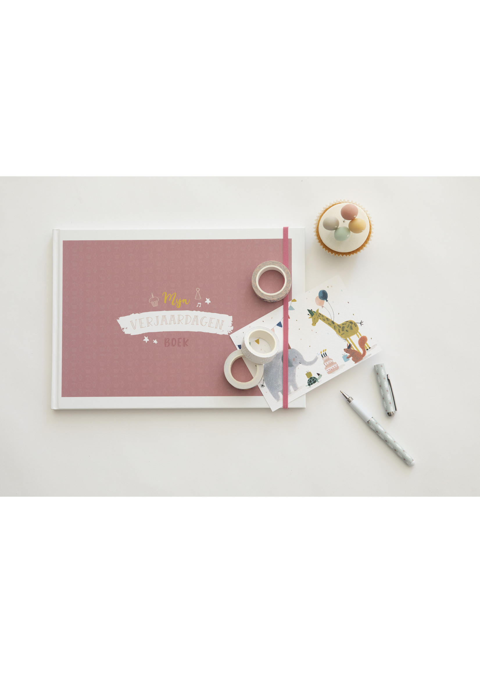 Maan Amsterdam Mijn verjaardagenboek - roze - Universe collectie