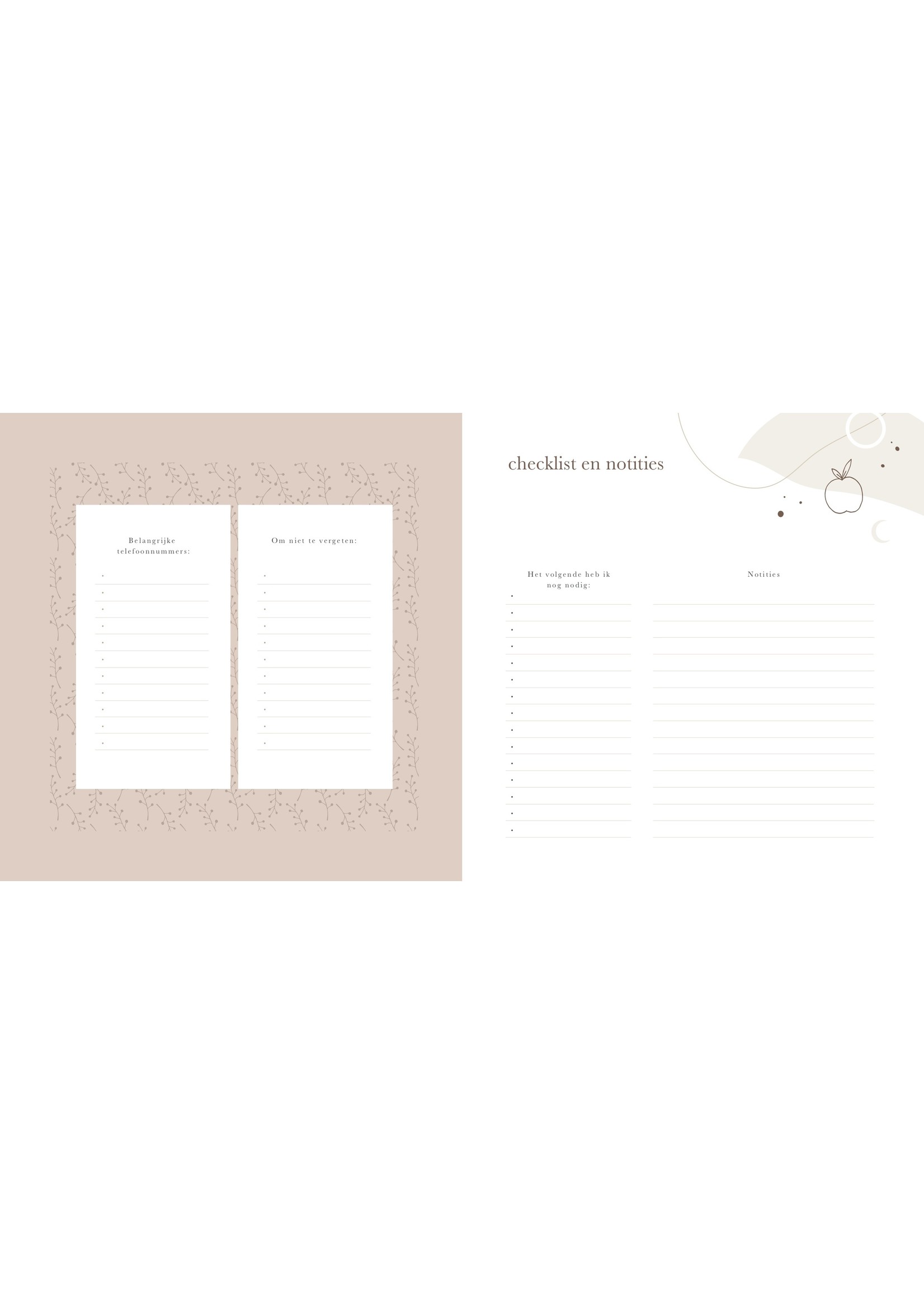 Maan Amsterdam Mijn zwangerschapsdagboek - neutraal - Eclipse collectie