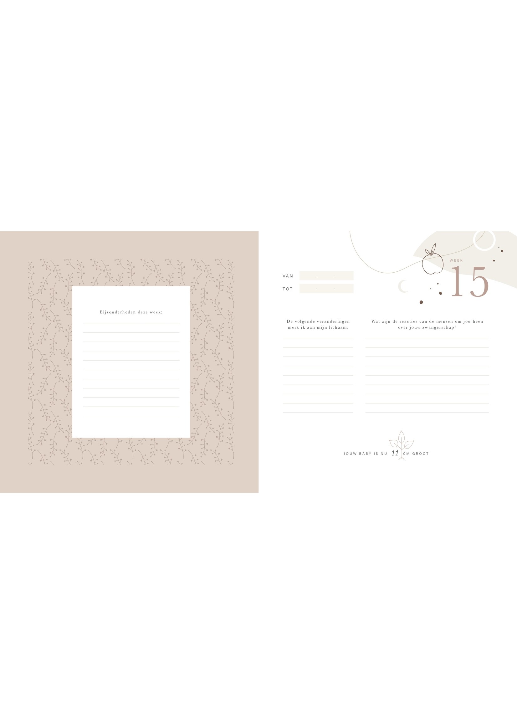 Maan Amsterdam Mijn zwangerschapsdagboek - neutraal - Eclipse collectie