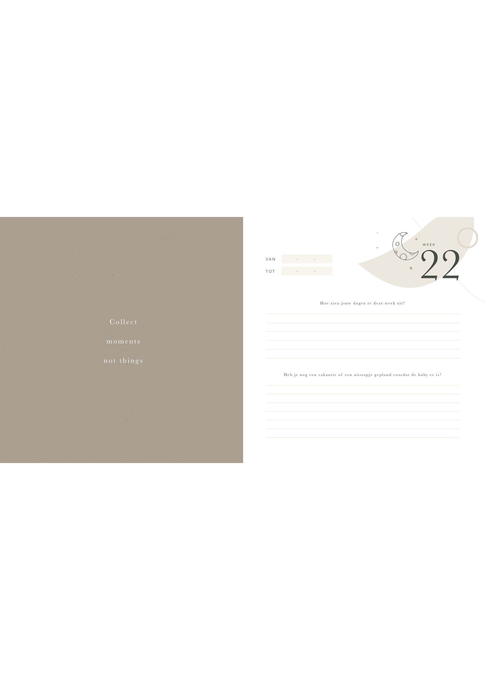 Maan Amsterdam Mijn zwangerschapsdagboek - neutraal - Eclipse collectie