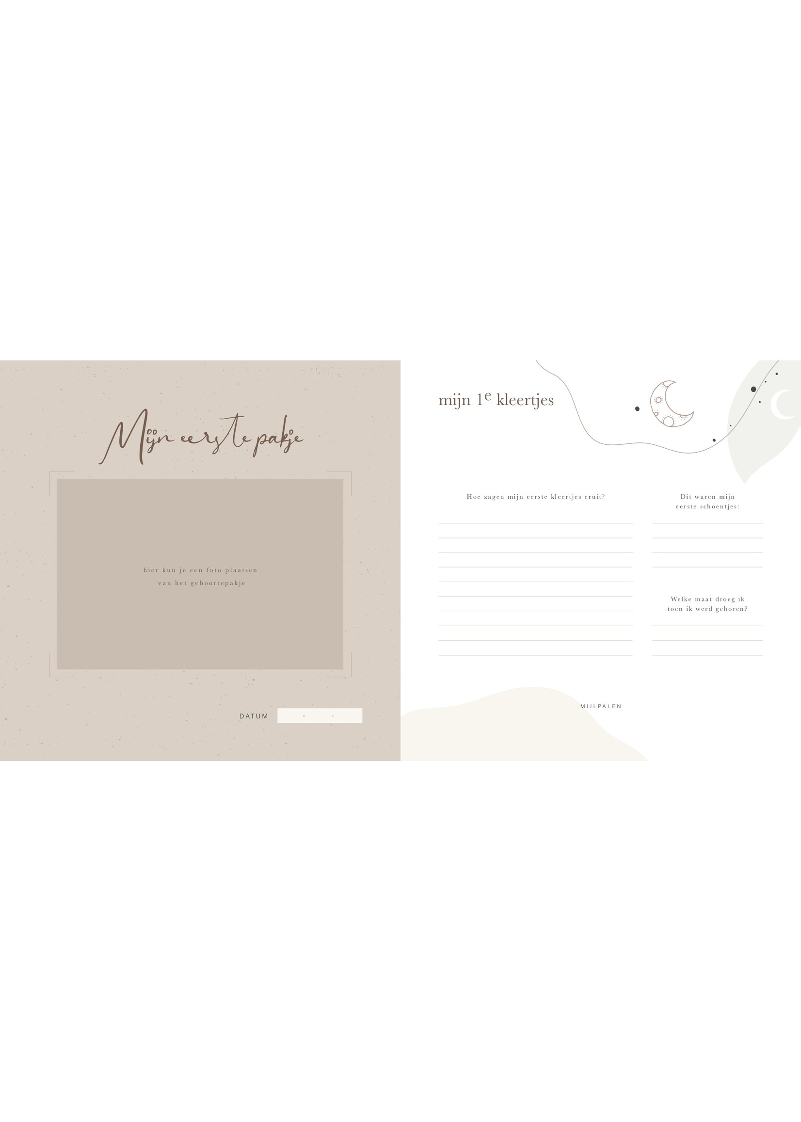 Maan Amsterdam Mijn eerste jaar boek - neutraal - Eclipse collectie