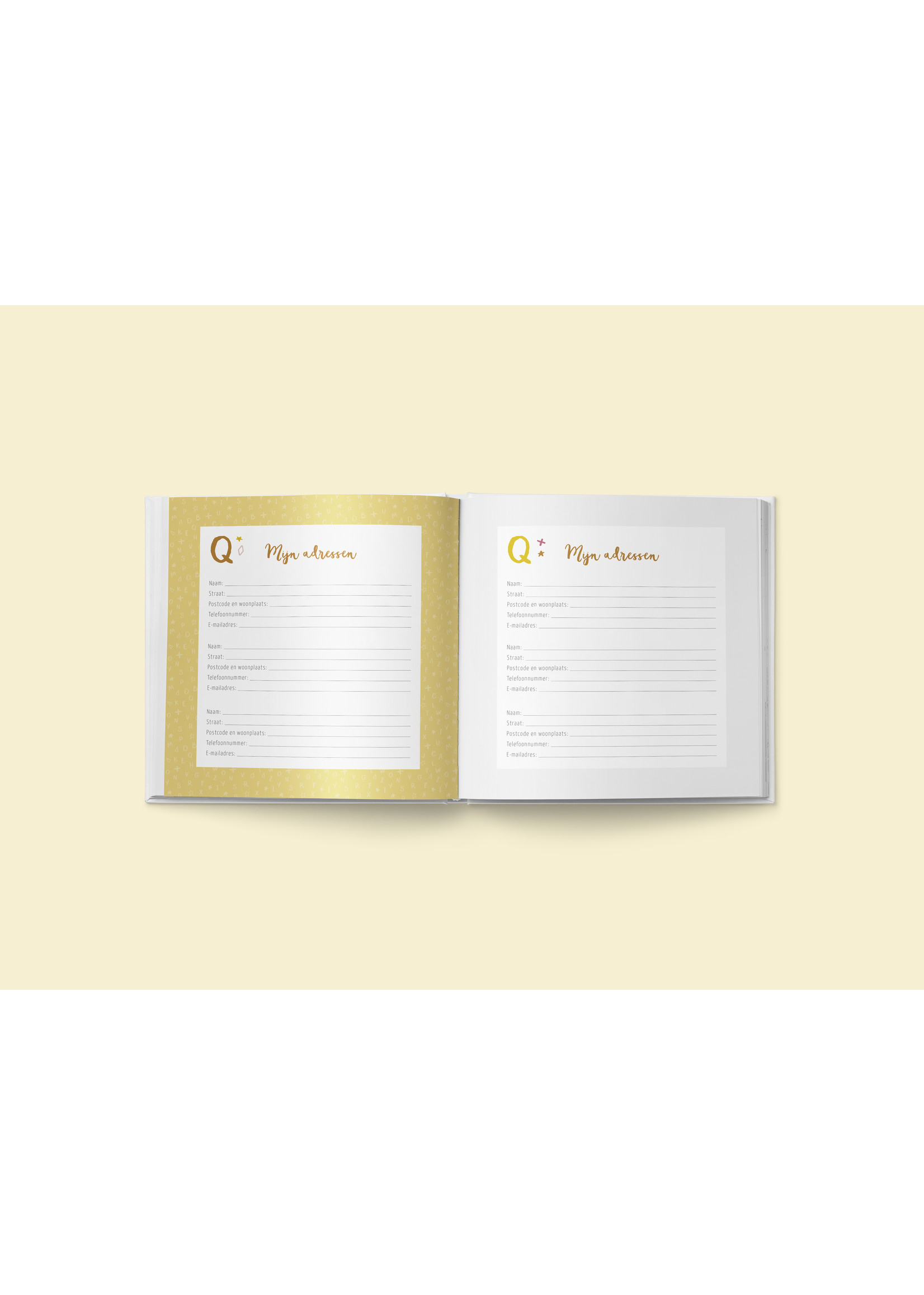 Maan Amsterdam Mijn adressen- & wachtwoordenboek - groen - Universe collectie