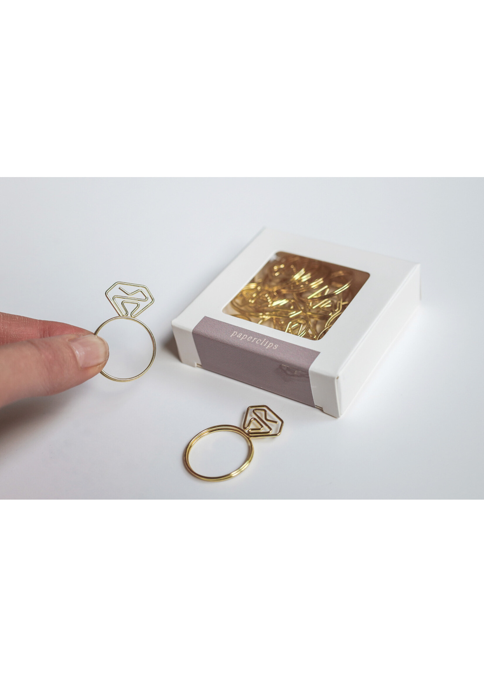 Maan Amsterdam Paperclips ring - 20 stuks - goud