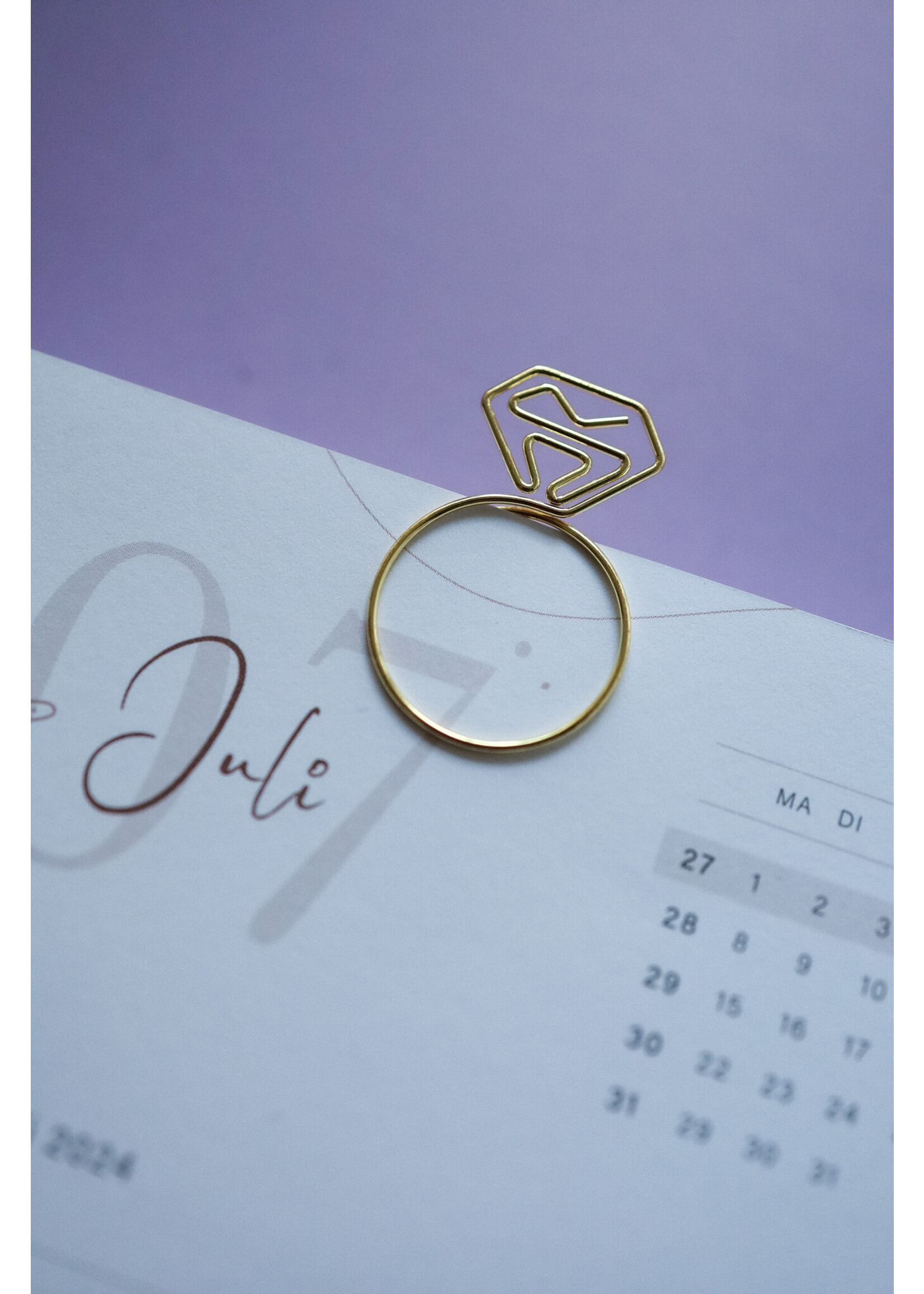 Maan Amsterdam Paperclips ring - 20 stuks - goud