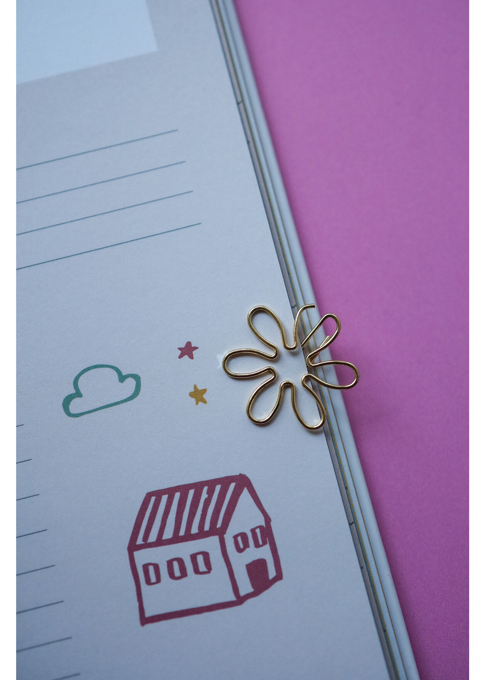 Maan Amsterdam Paperclips bloem - 20 stuks - goud