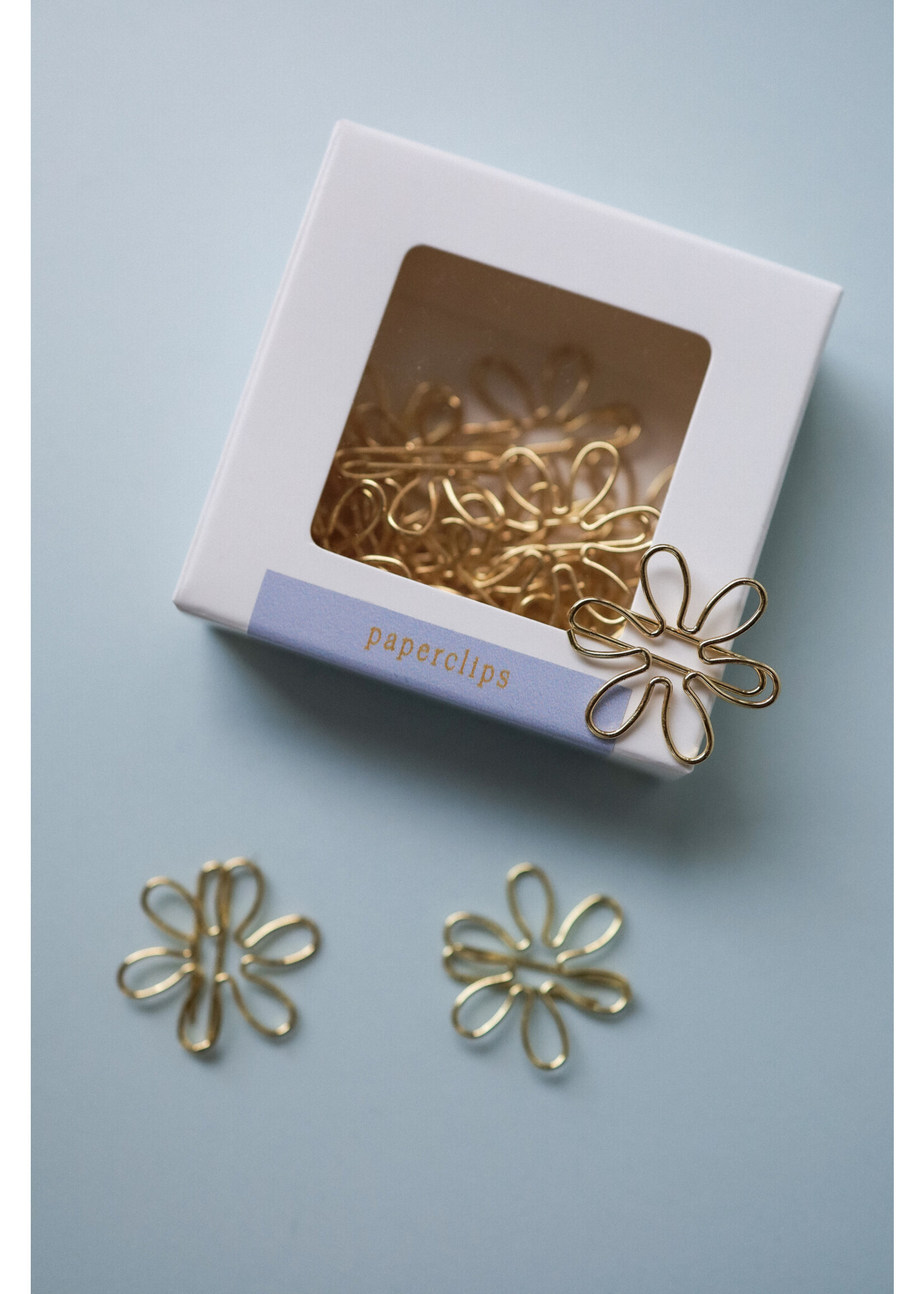 Maan Amsterdam Paperclips bloem - 20 stuks - goud