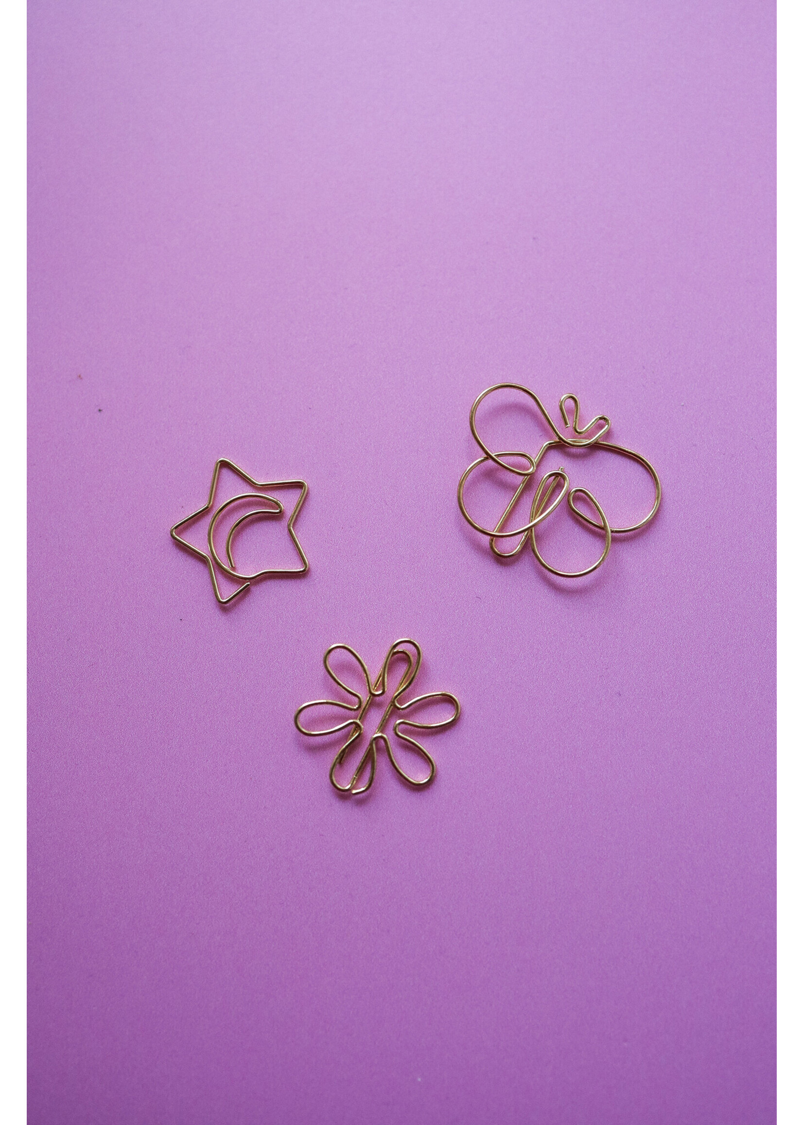 Maan Amsterdam Paperclips bloem - 20 stuks - goud