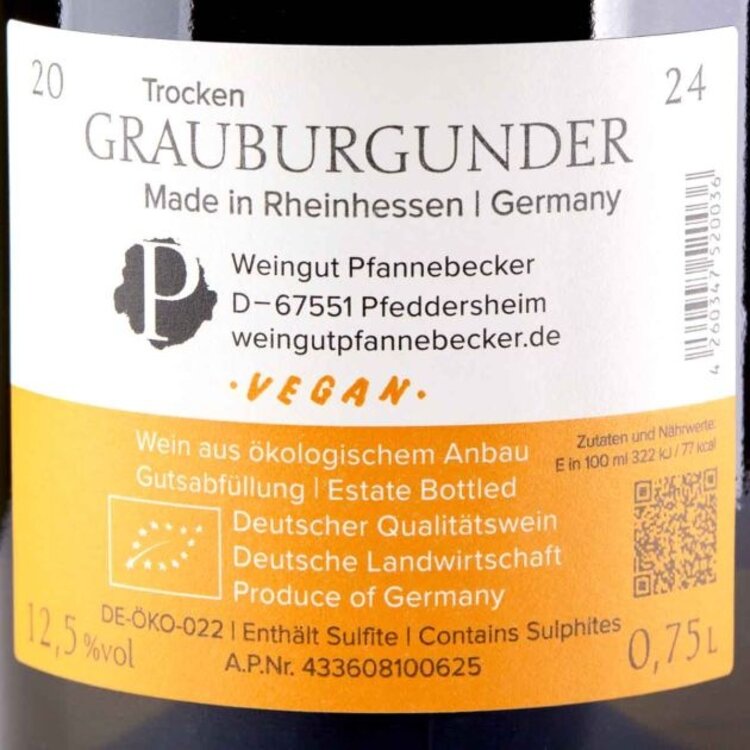 Weingut Pfannebecker Pfannebecker Grauburgunder QbA trocken