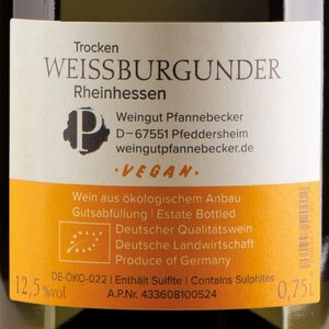 Weingut Pfannebecker Pfannebecker Weissburgunder QbA trocken