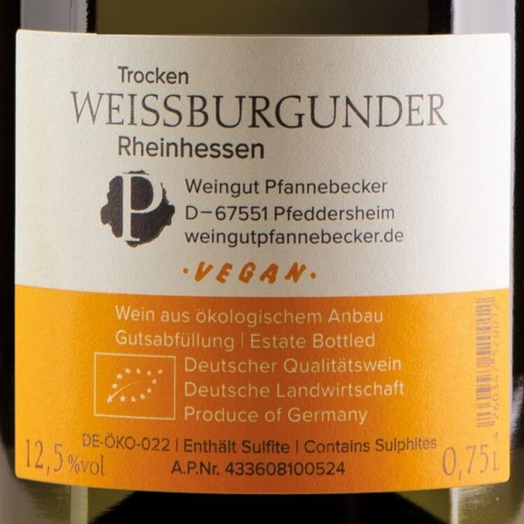 Weingut Pfannebecker Pfannebecker Weissburgunder QbA trocken