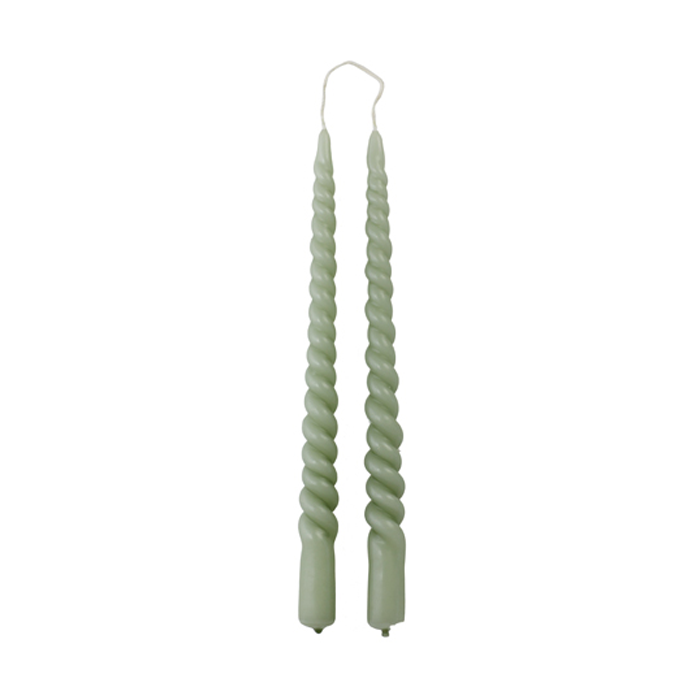 Swirlkaarsen Dusty Green