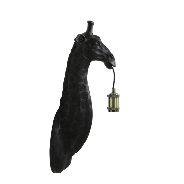 Wandlamp Giraffe Zwart