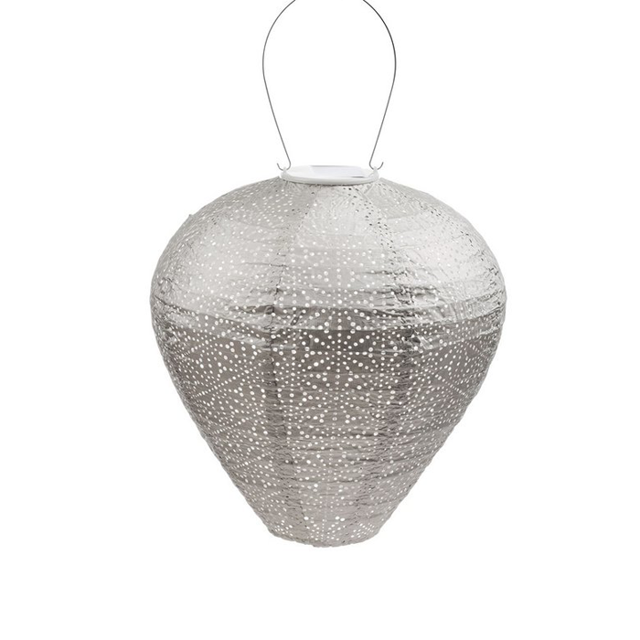 Solar Lampion Balloon Licht Taupe - 30cm
