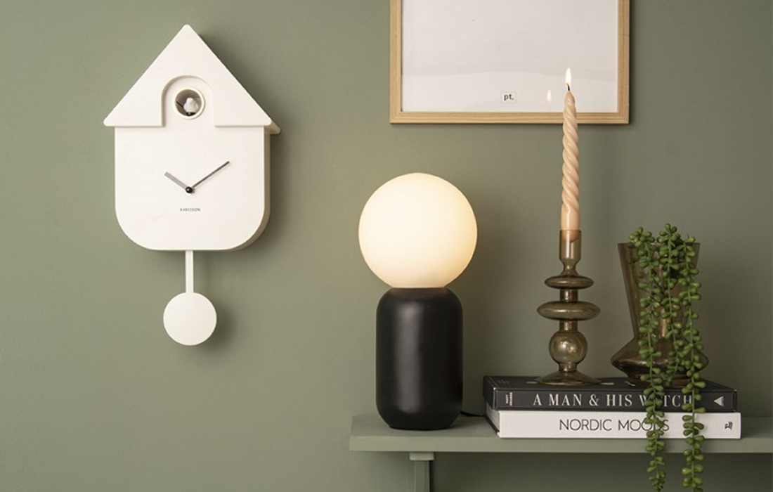 Klok Modern Cuckoo Wit