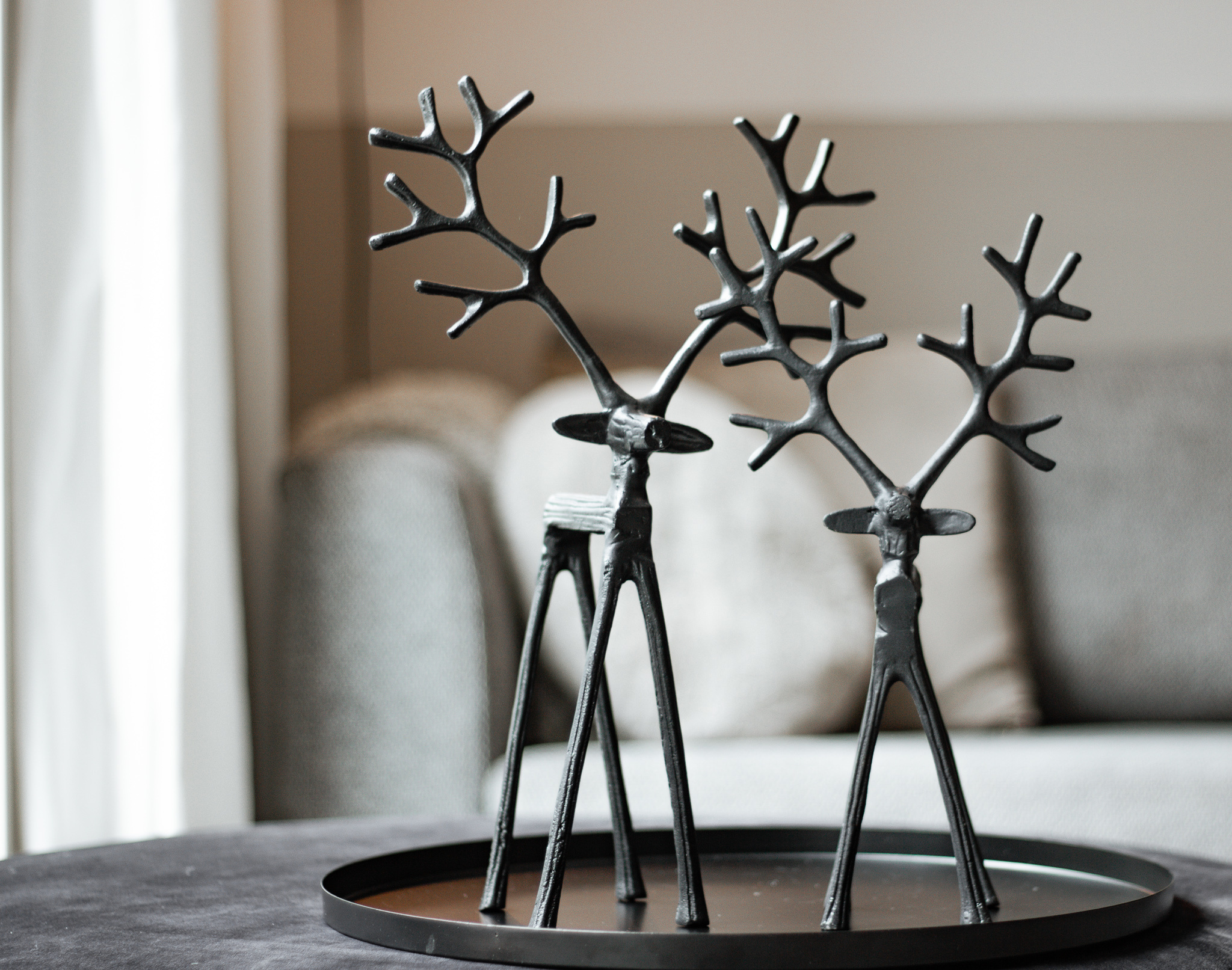 Ornament Deer Zwart