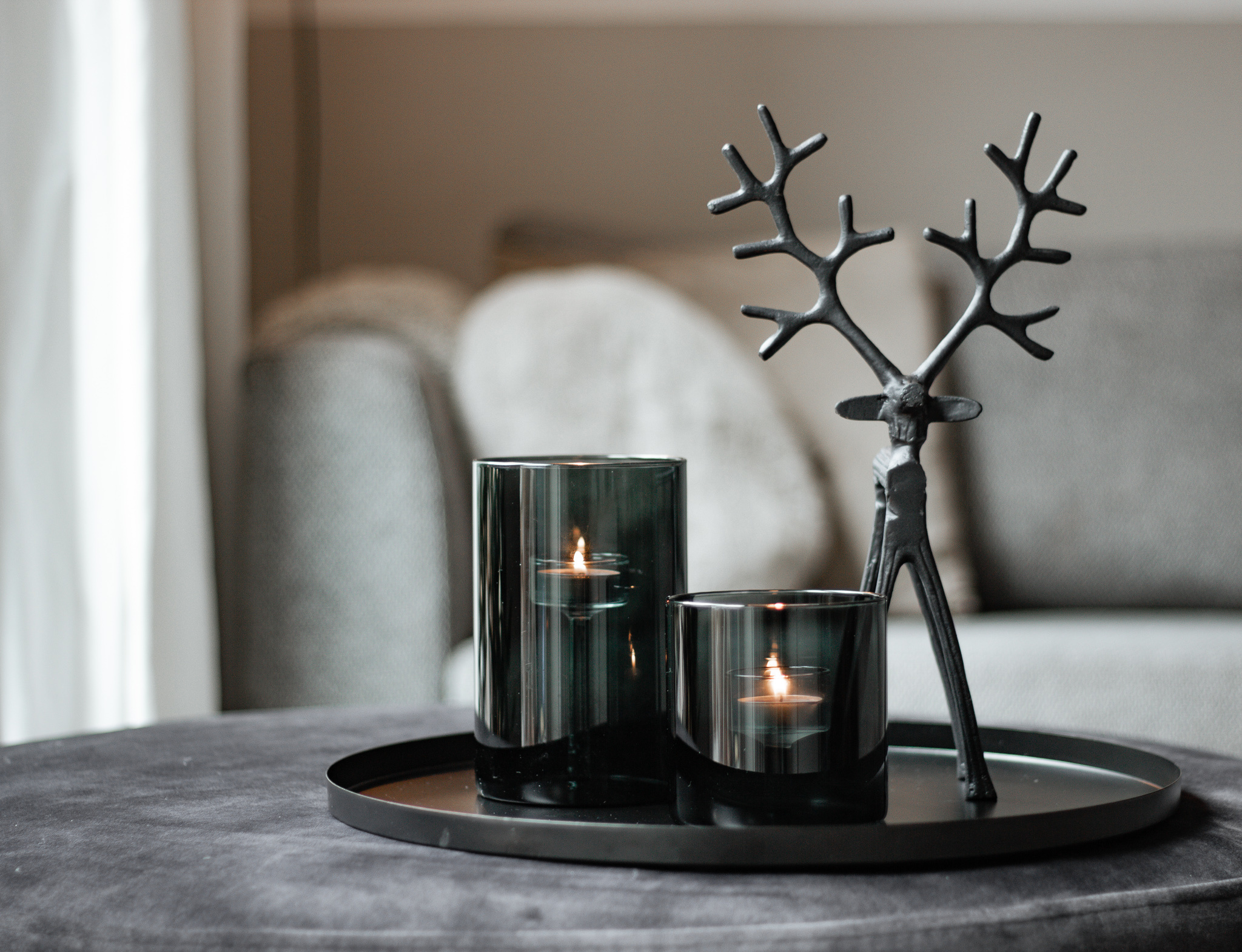 Ornament Deer Zwart