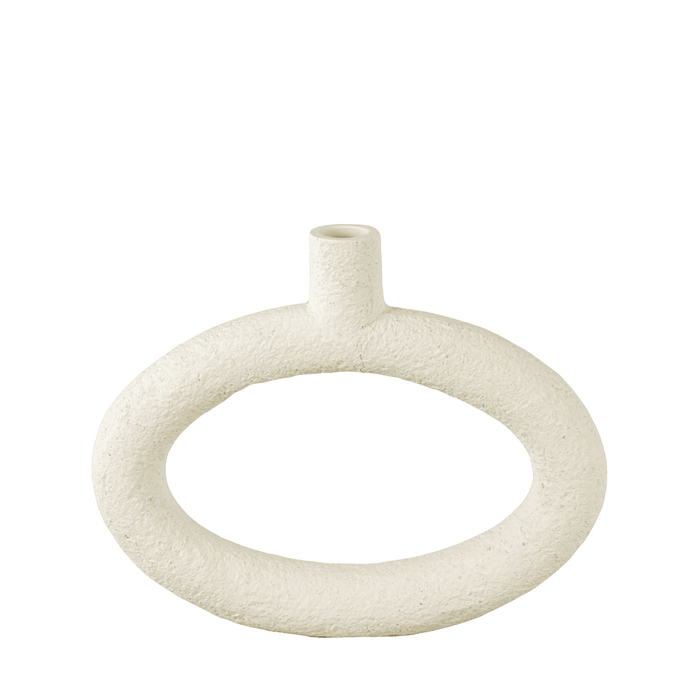 Kandelaar Ring Oval Wide Ivoor