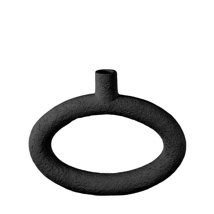 Kandelaar Ring Oval Wide Zwart